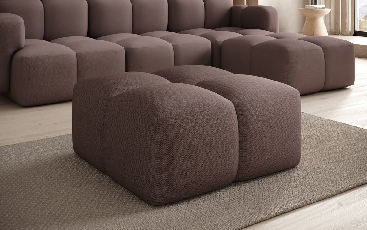 Beistellhocker Celly en Tissu