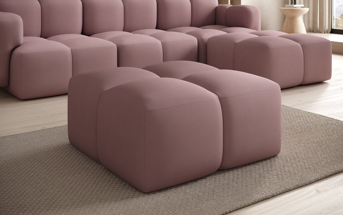 Beistellhocker Celly en Tissu