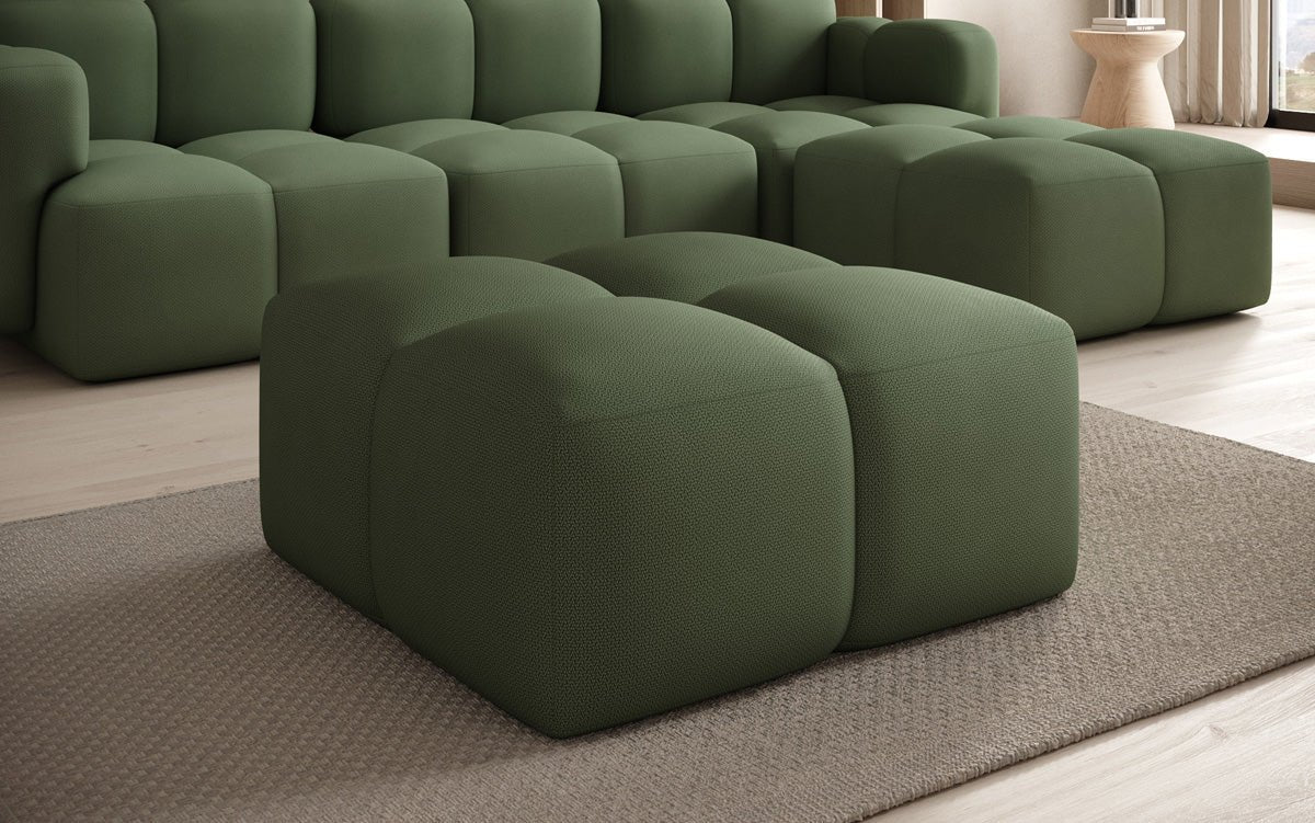 Beistellhocker Celly en Tissu