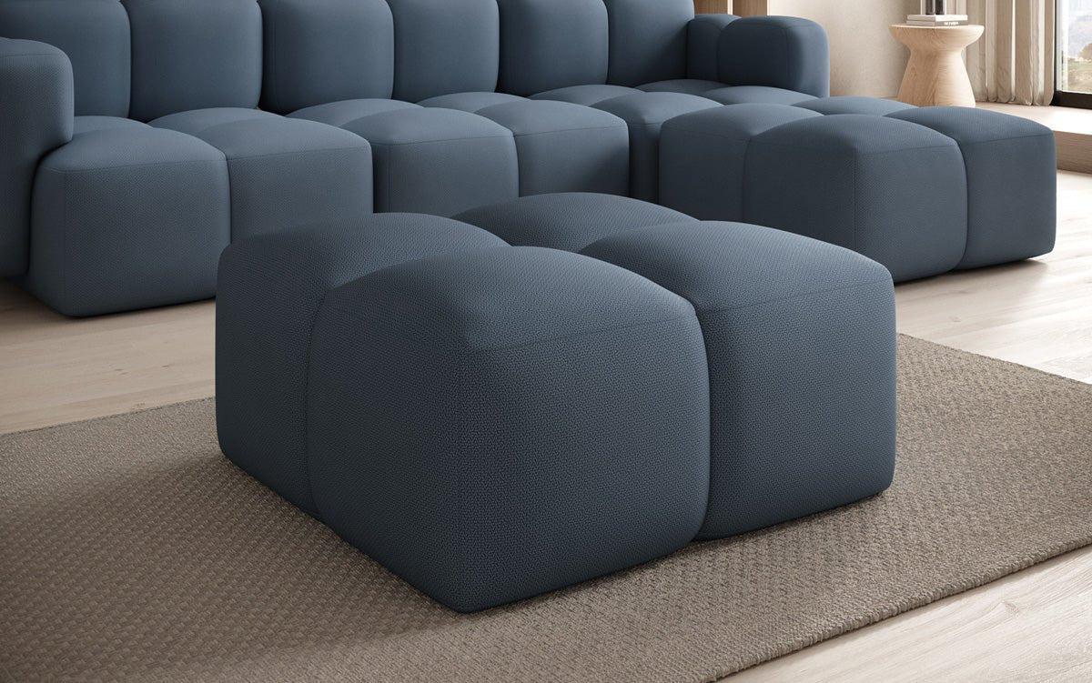 Beistellhocker Celly en Tissu