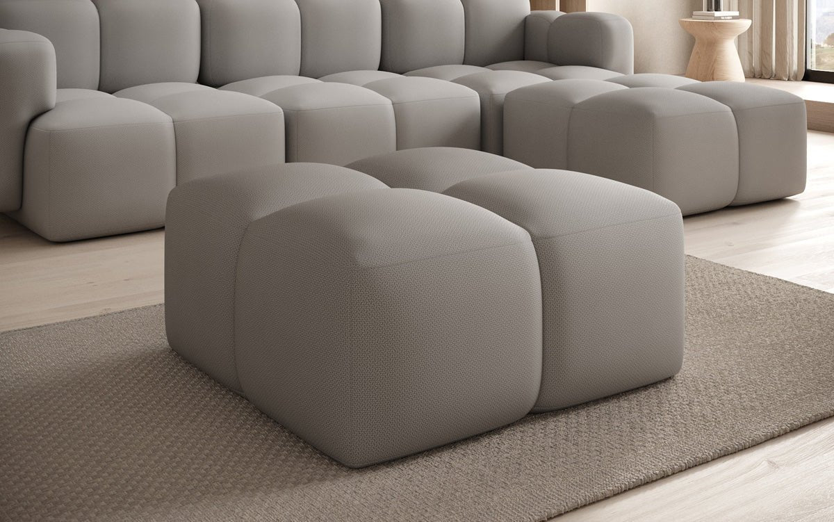 Beistellhocker Celly en Tissu
