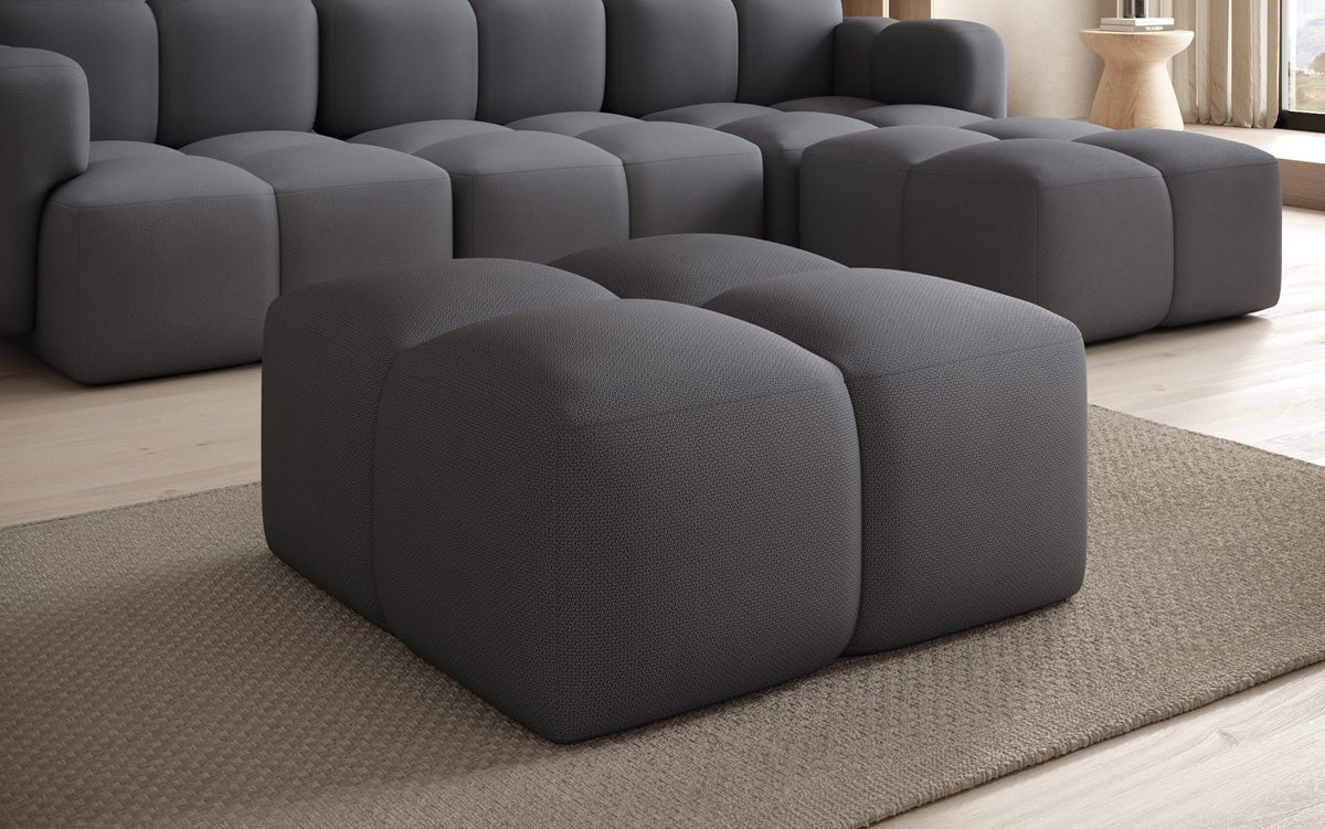 Beistellhocker Celly en Tissu