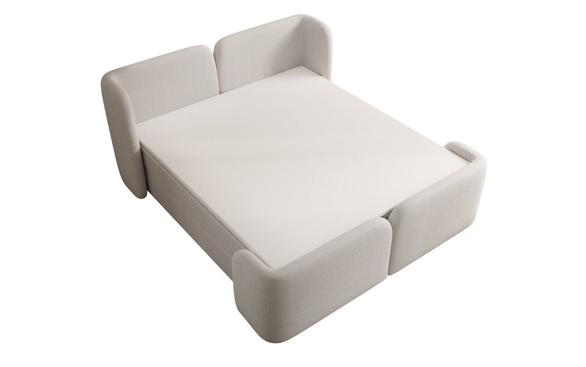 Boxspringbed Riva Bouclé met opbergruimte