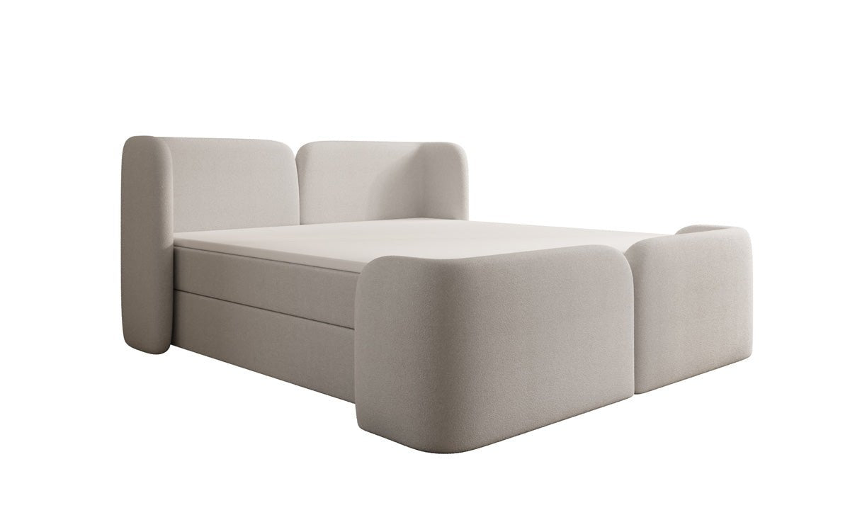 Boxspringbed Riva Bouclé met opbergruimte