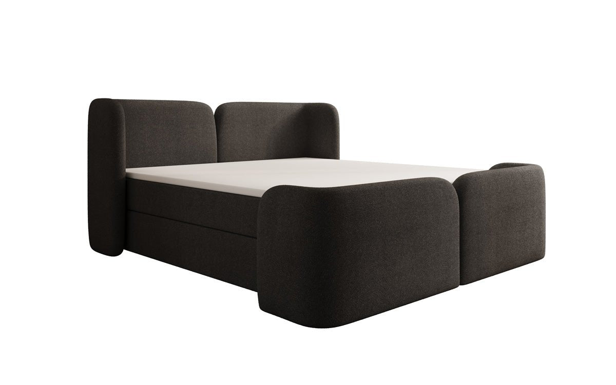 Boxspringbed Riva Bouclé met opbergruimte