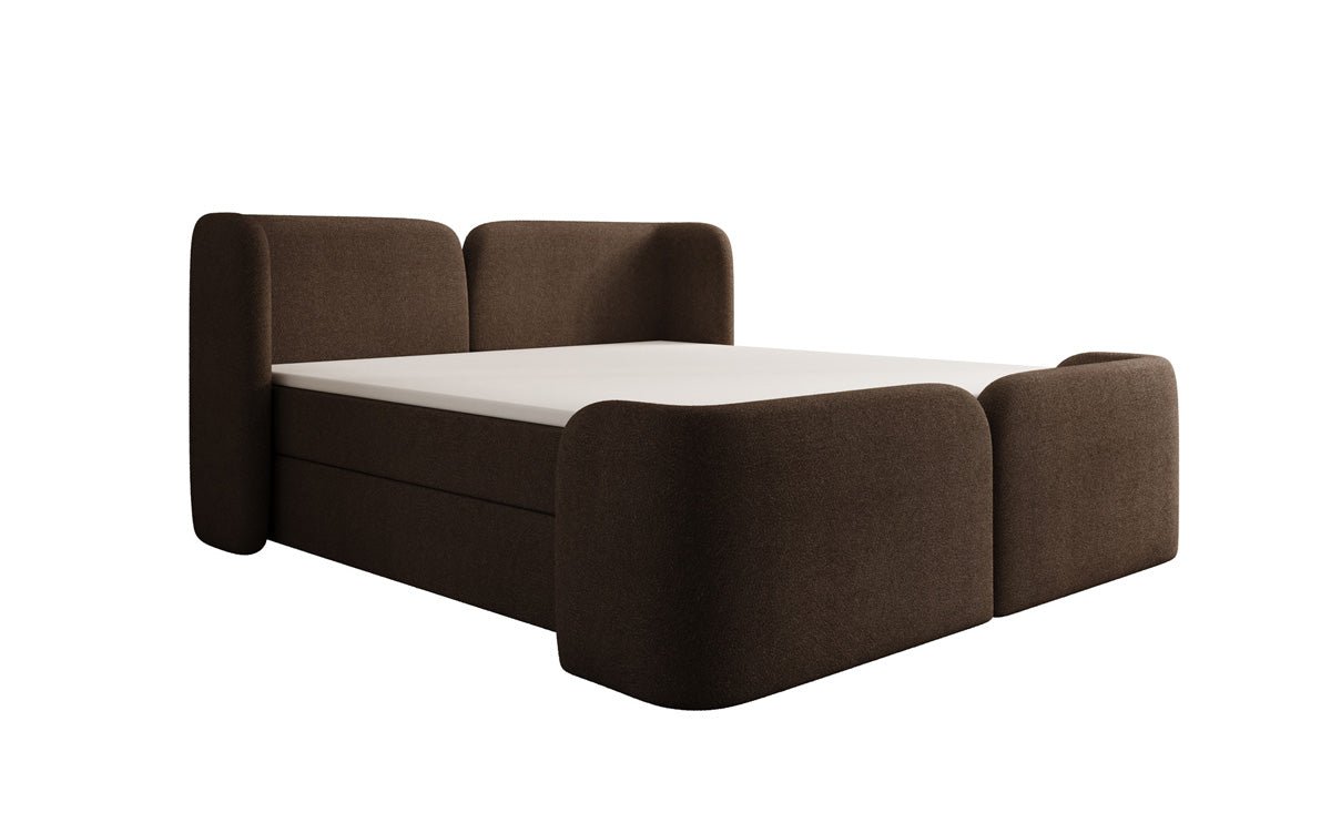 Boxspringbed Riva Bouclé met opbergruimte