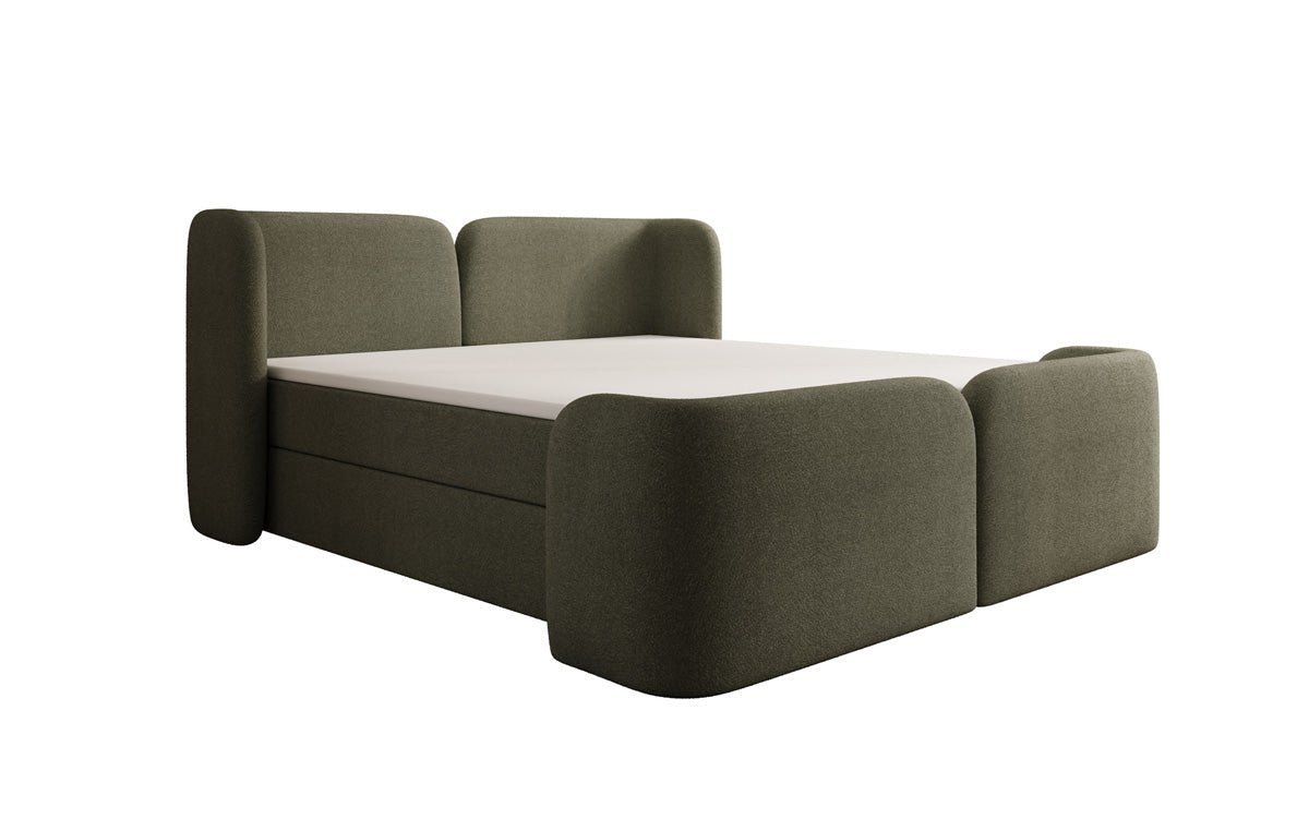 Boxspringbed Riva Bouclé met opbergruimte