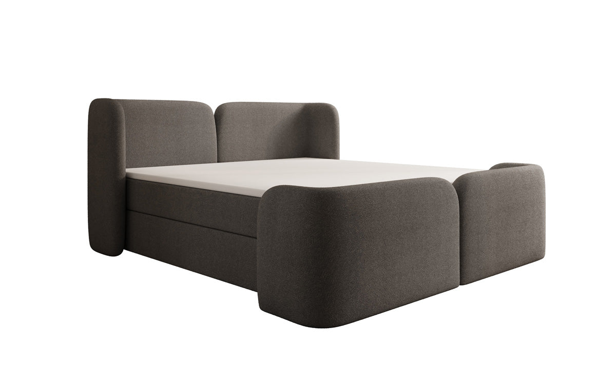 Boxspringbed Riva Bouclé met opbergruimte