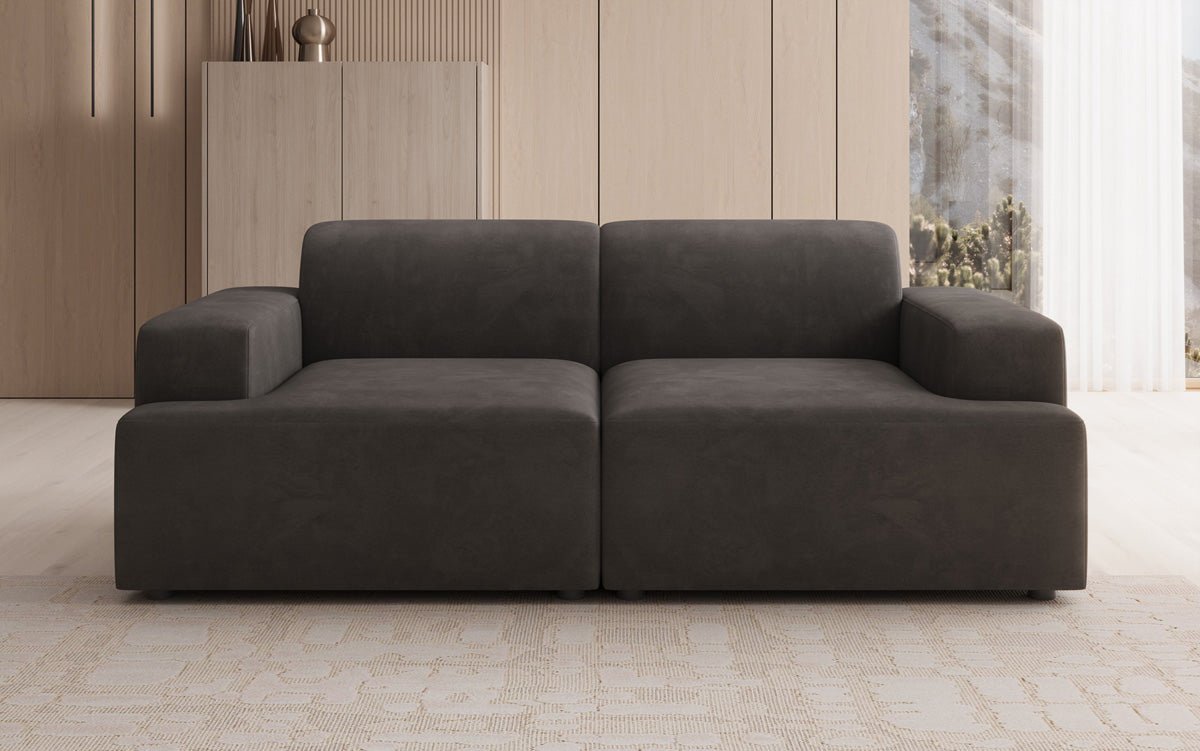 Designer 2-zits bank Monza in Fluweel