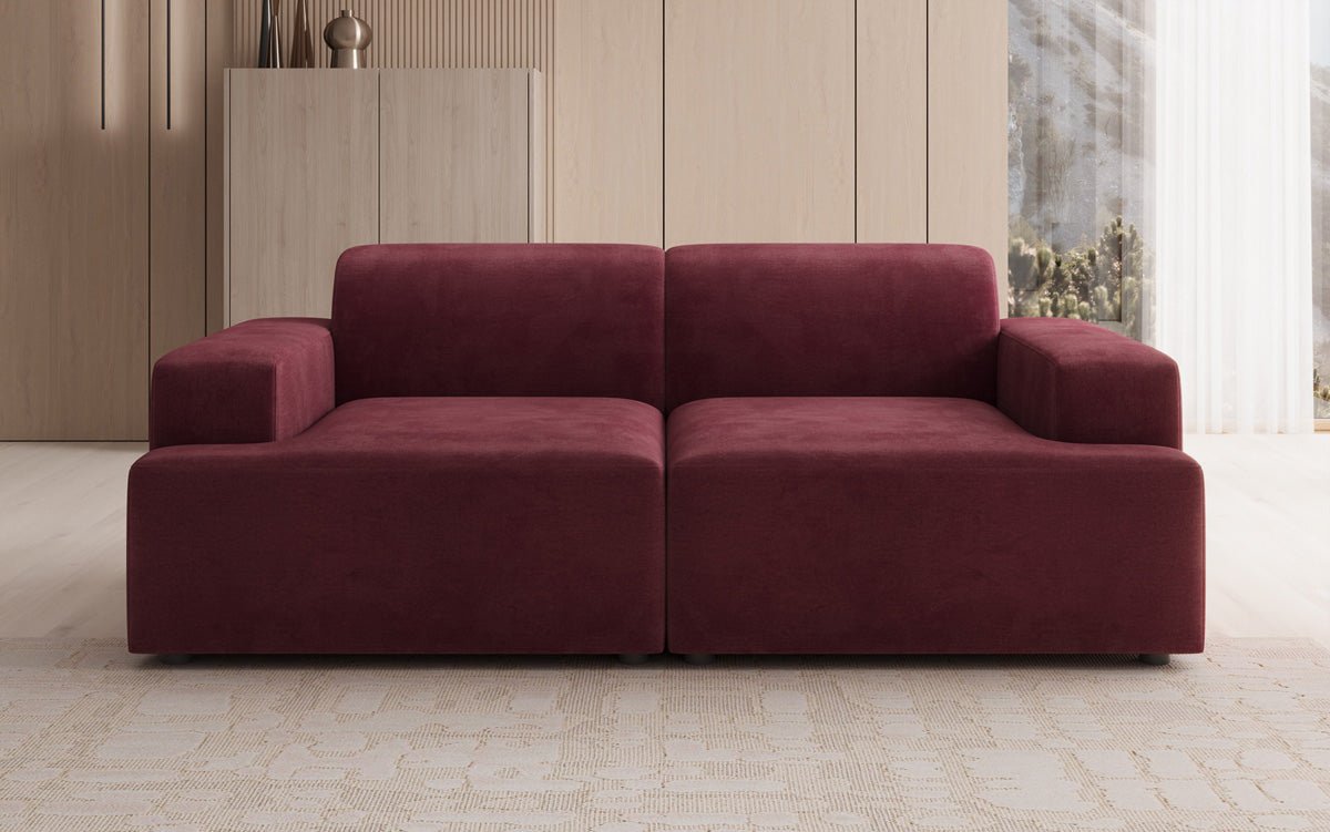Designer 2-zits bank Monza in Fluweel