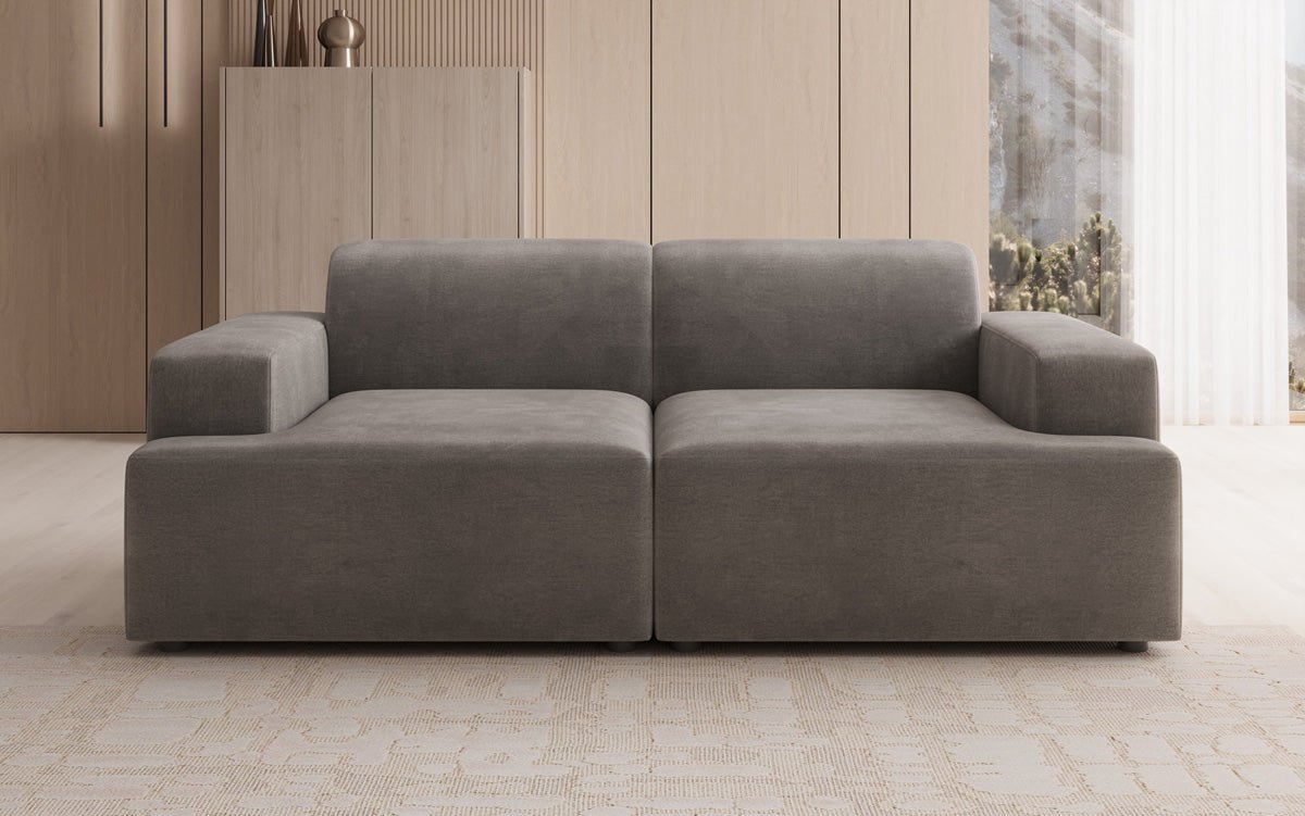 Designer 2-zits bank Monza in Fluweel