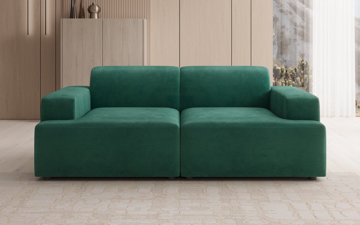 Designer 2-zits bank Monza in Fluweel