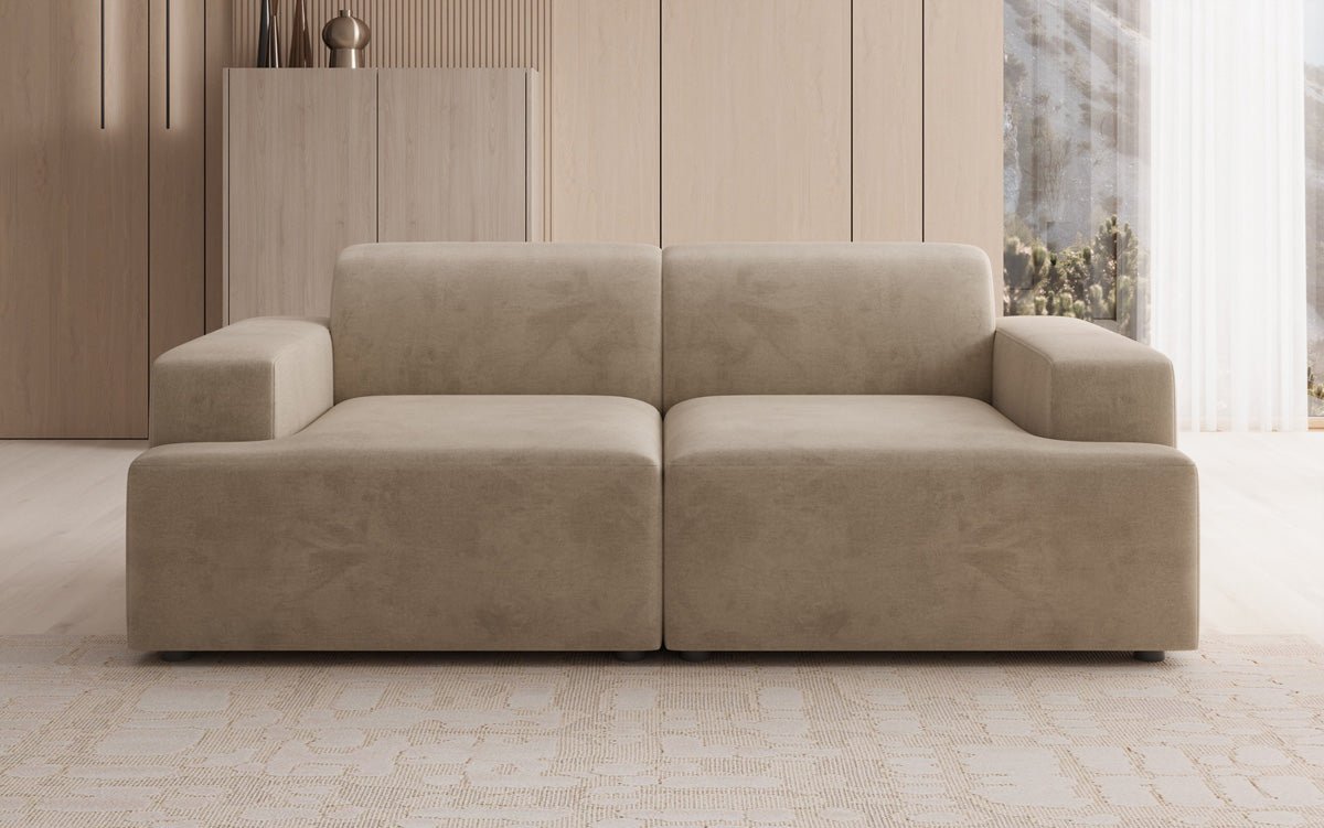 Designer 2-zits bank Monza in Fluweel