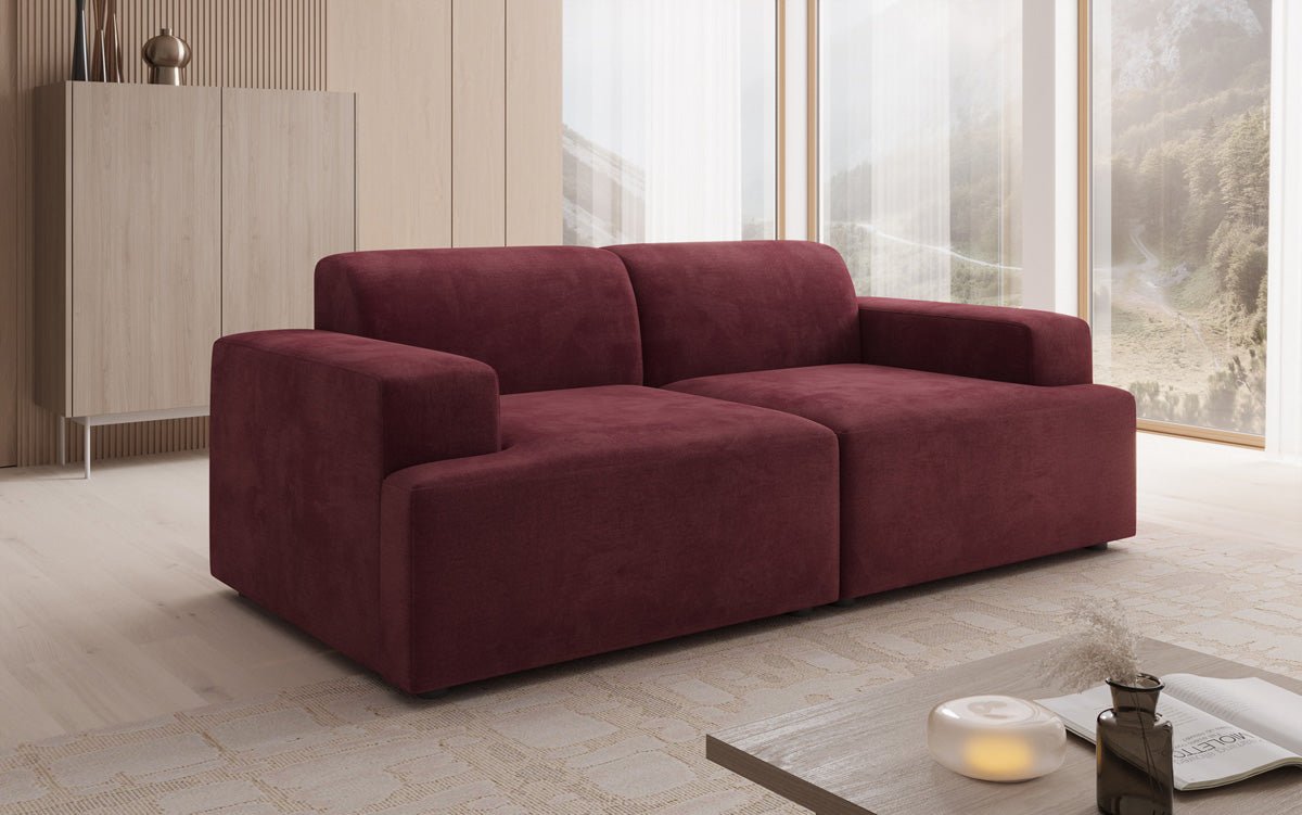 Designer 2-zits bank Monza in Fluweel