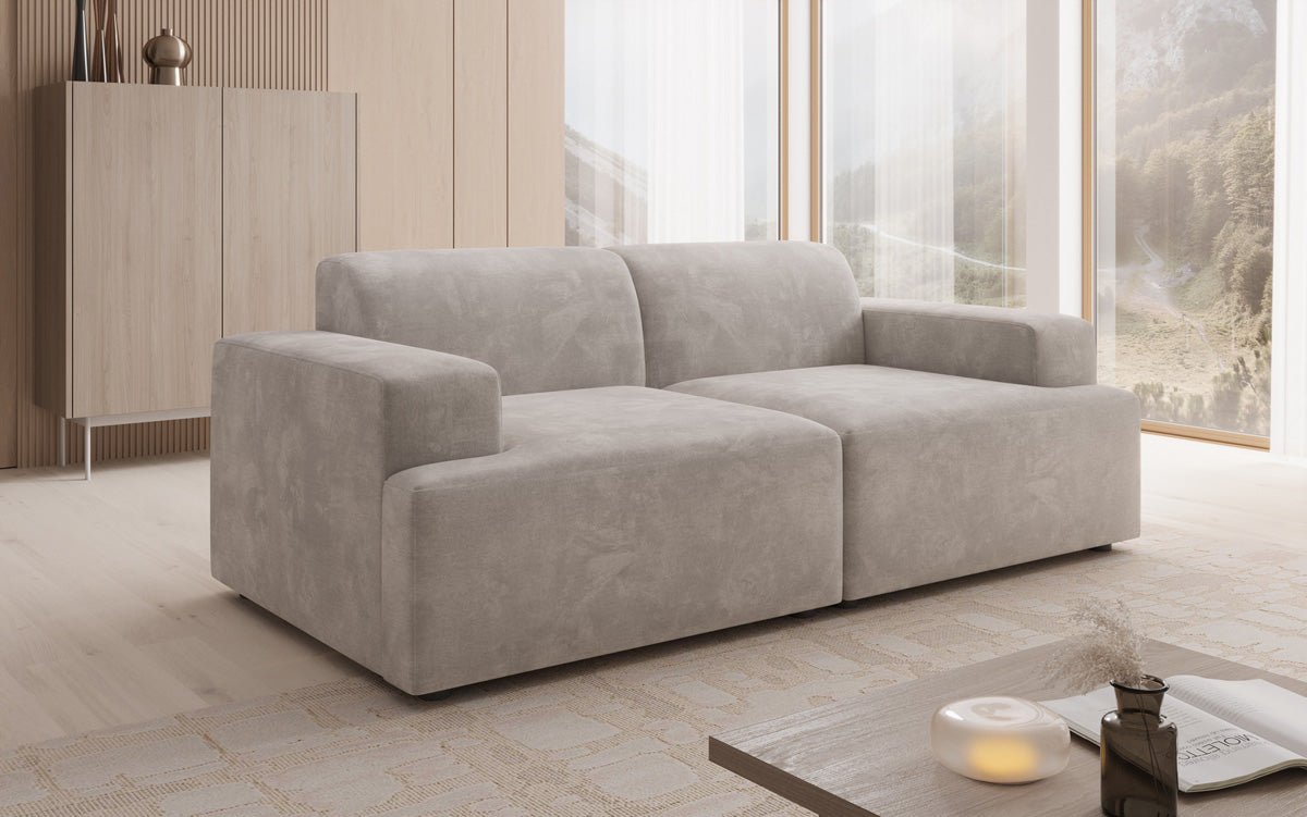 Designer 2-zits bank Monza in Fluweel