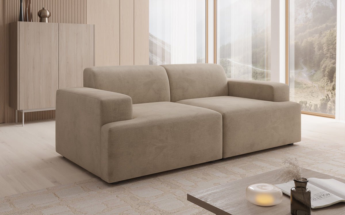 Designer 2-zits bank Monza in Fluweel