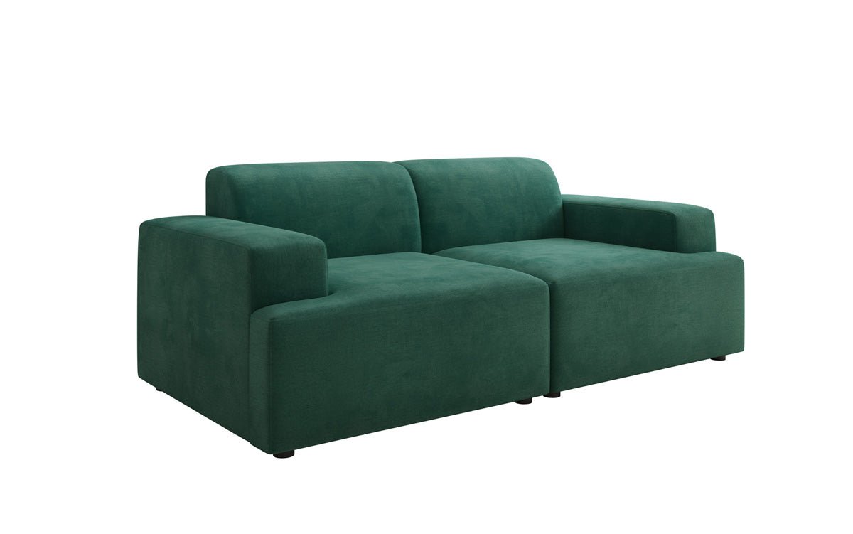 Designer 2-zits bank Monza in Fluweel