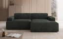 Designer hoekbank Monza in Ribstof