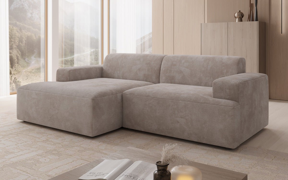 Designbank Monza L in Ribstof