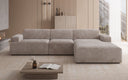 Designer-hoekbank Monza Maxi in Ribstof