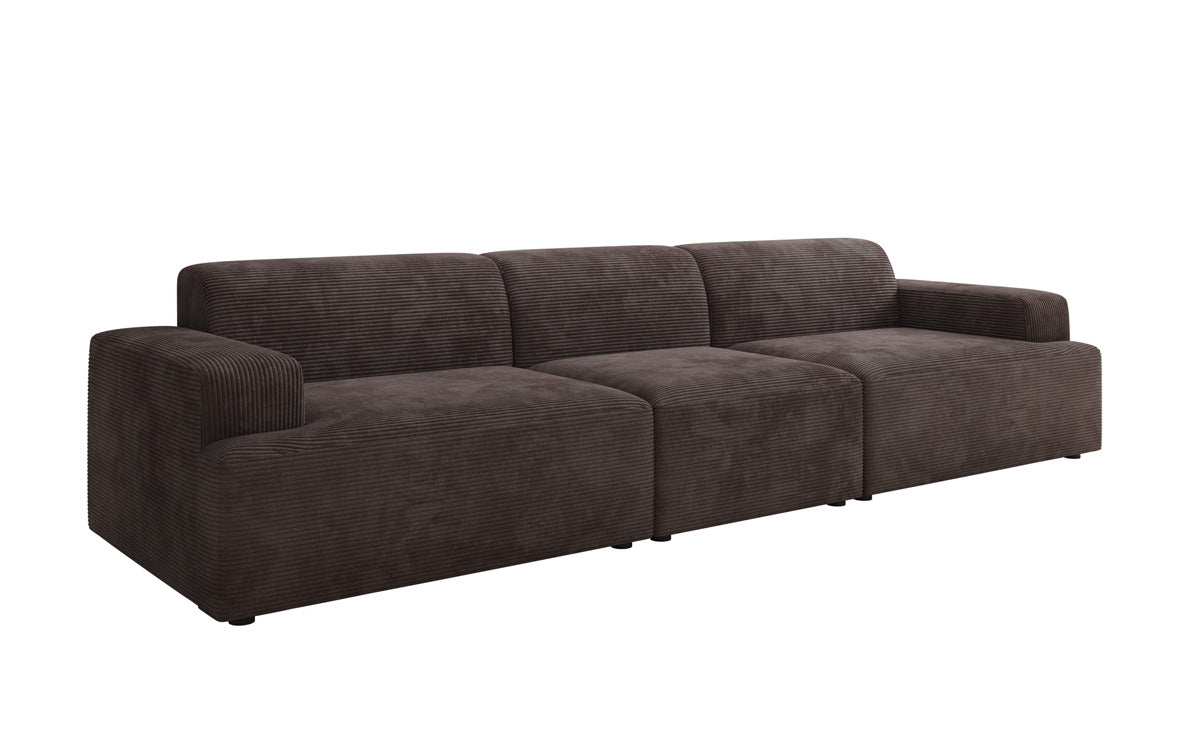 Designbank Monza 3-zits XXL in Ribstof