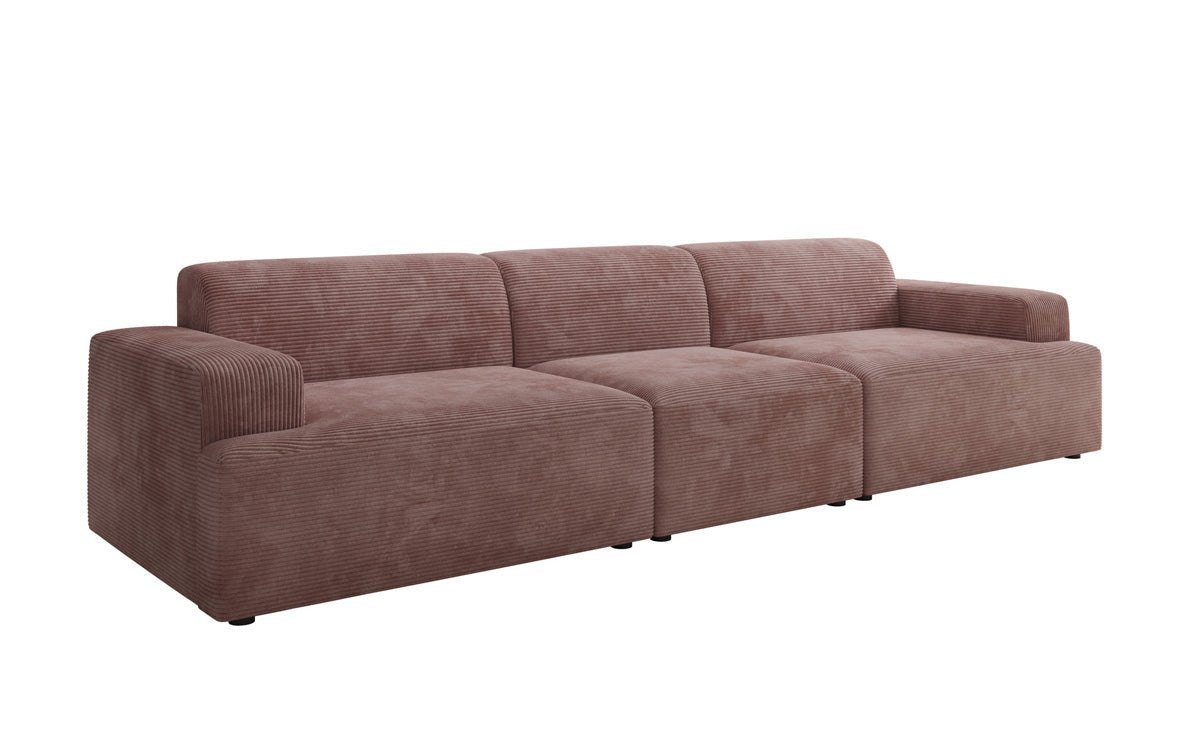 Designbank Monza 3-zits XXL in Ribstof