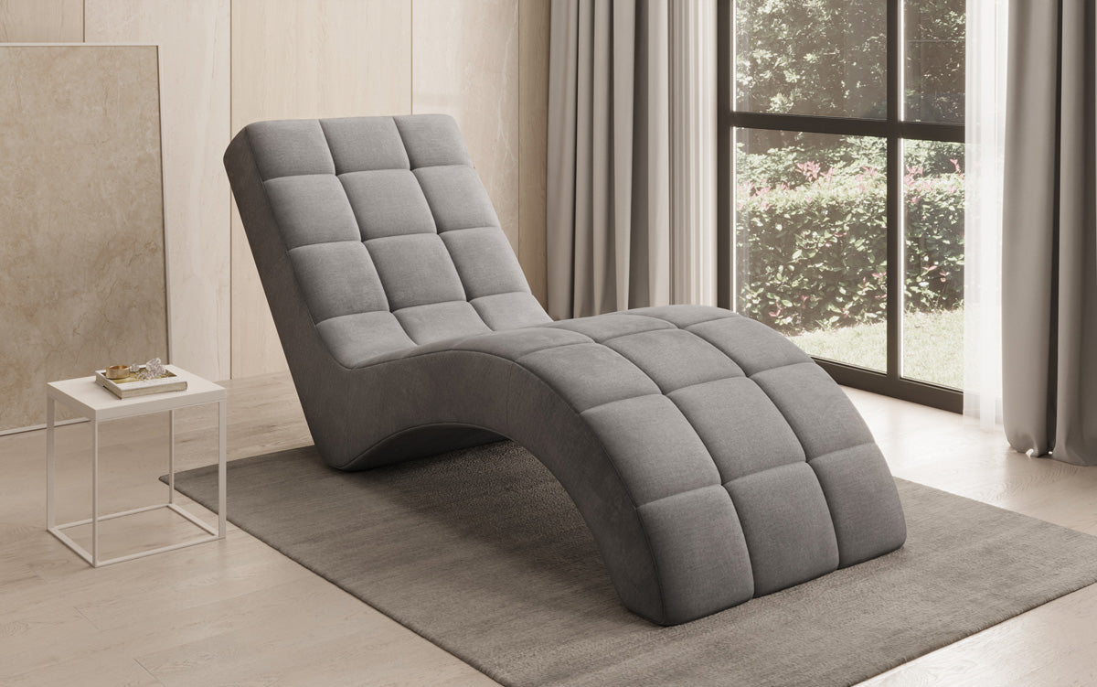 Designer Relax-ligstoel Nela in Fluweel