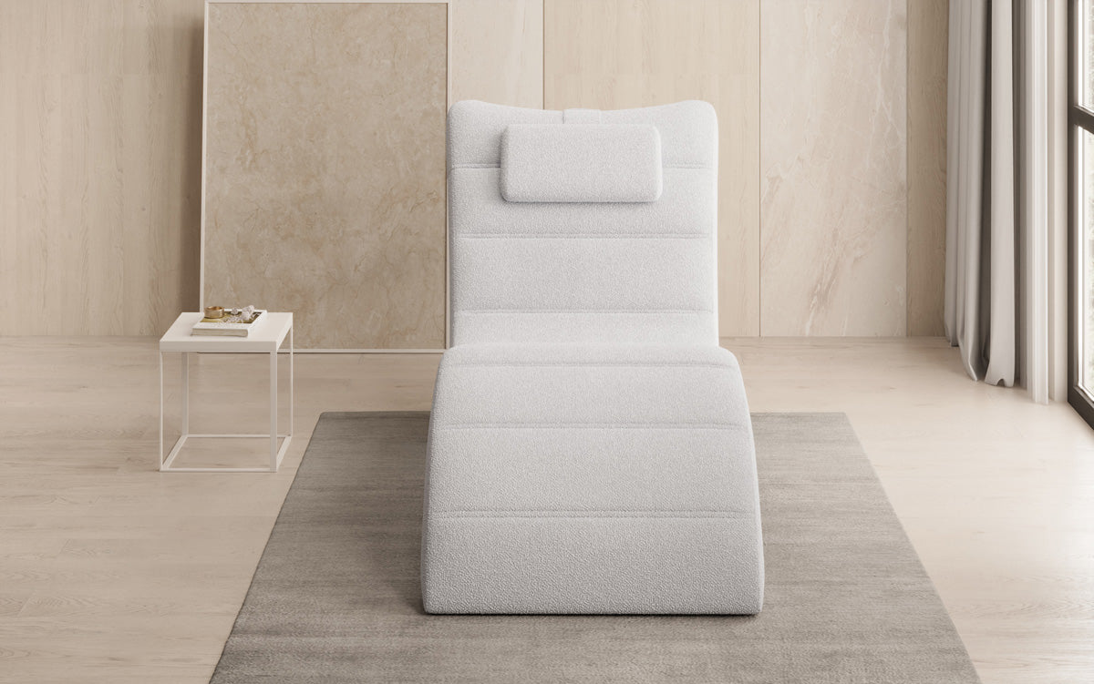 Chaise longue Designer Relax Leon en Bouclé