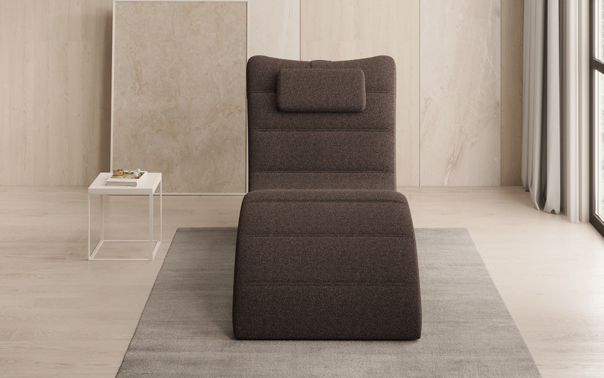 Chaise longue Designer Relax Leon en Bouclé