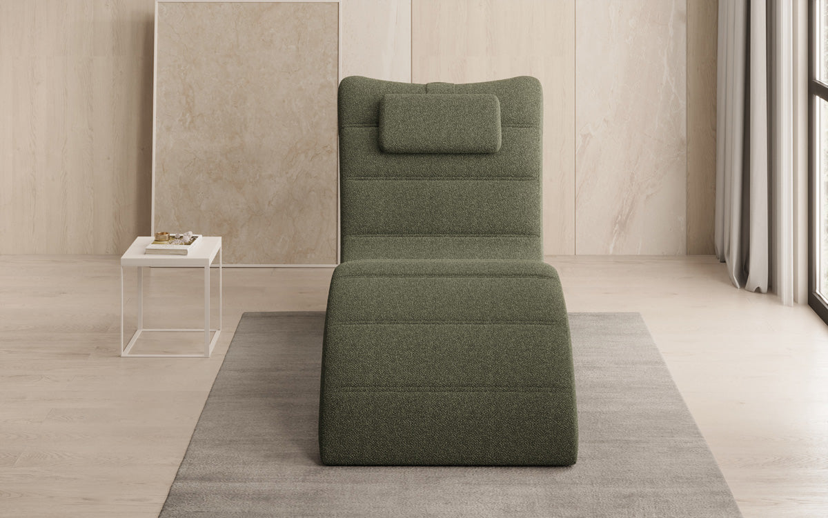 Chaise longue Designer Relax Leon en Bouclé