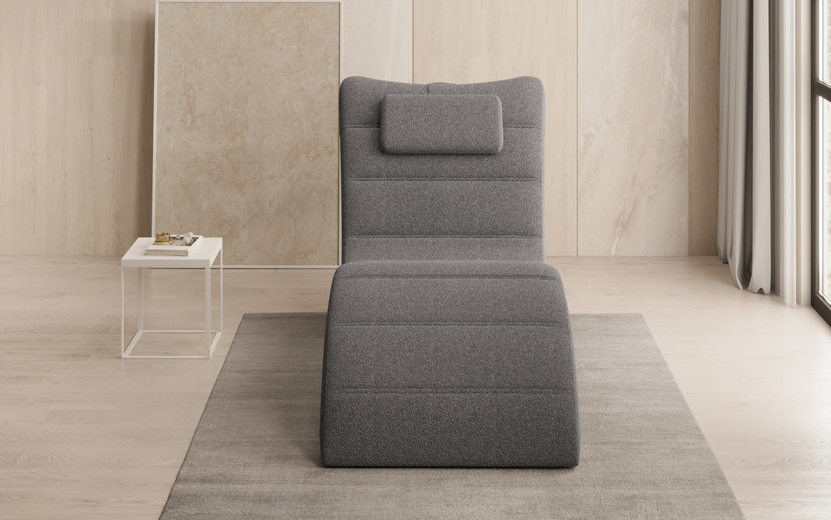 Chaise longue Designer Relax Leon en Bouclé