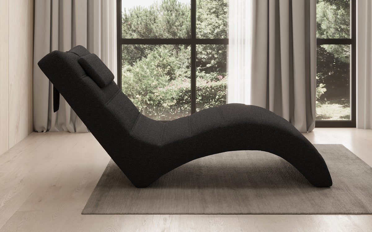 Chaise longue Designer Relax Leon en Bouclé