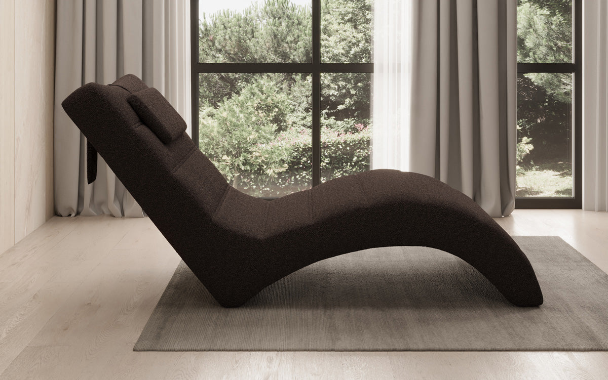 Chaise longue Designer Relax Leon en Bouclé