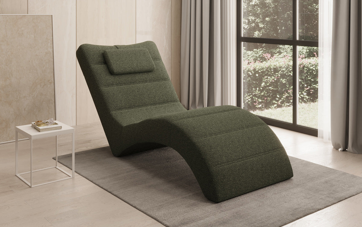 Chaise longue Designer Relax Leon en Bouclé