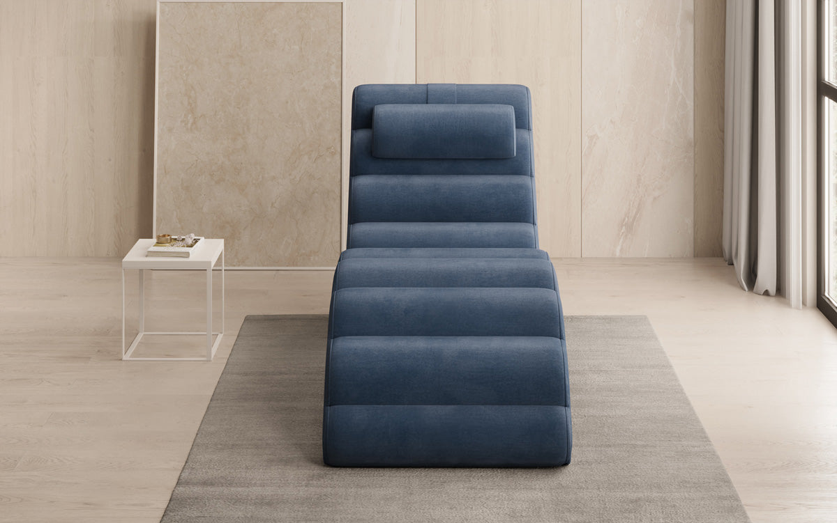 Chaise longue de designer Malina en Velours