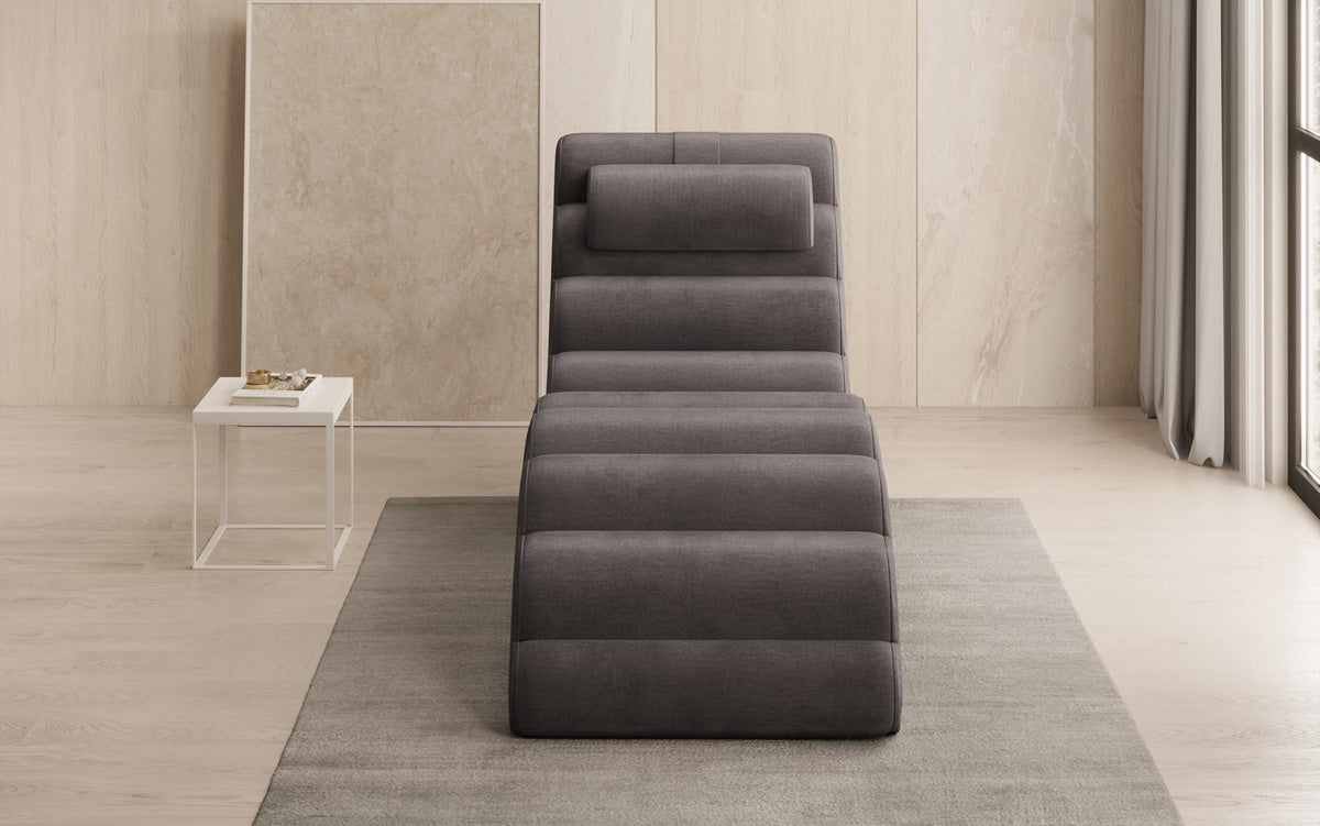 Chaise longue de designer Malina en Velours