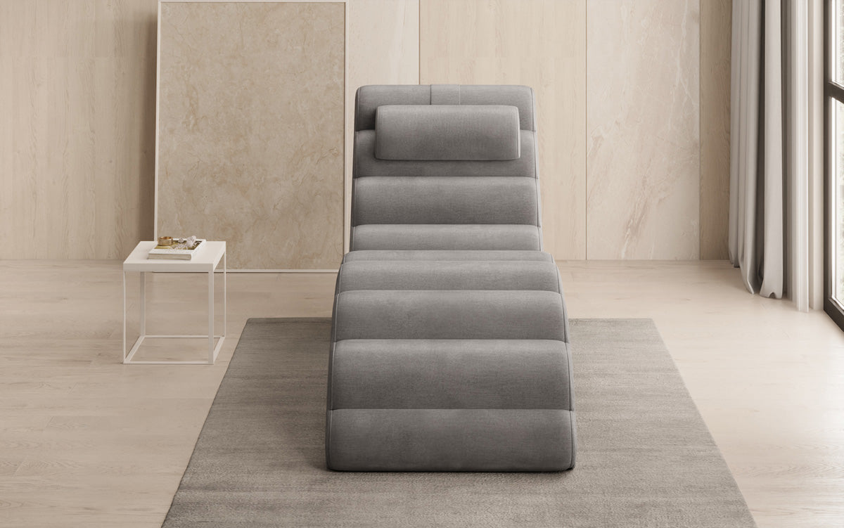 Chaise longue de designer Malina en Velours