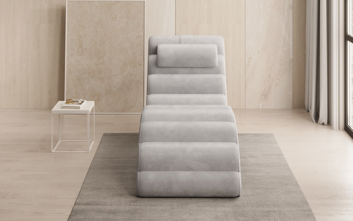 Chaise longue de designer Malina en Velours
