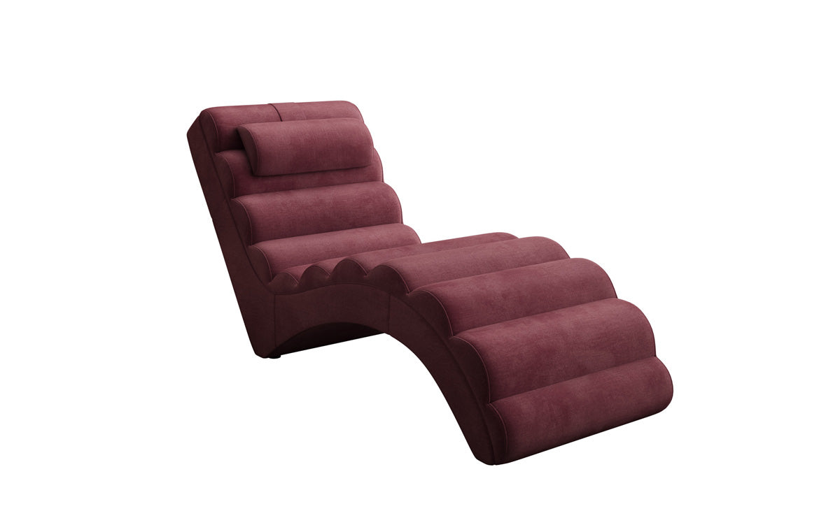 Chaise longue de designer Malina en Velours