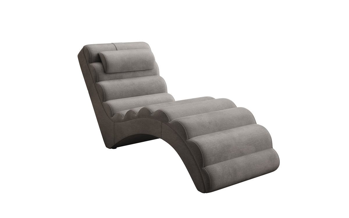 Chaise longue de designer Malina en Velours