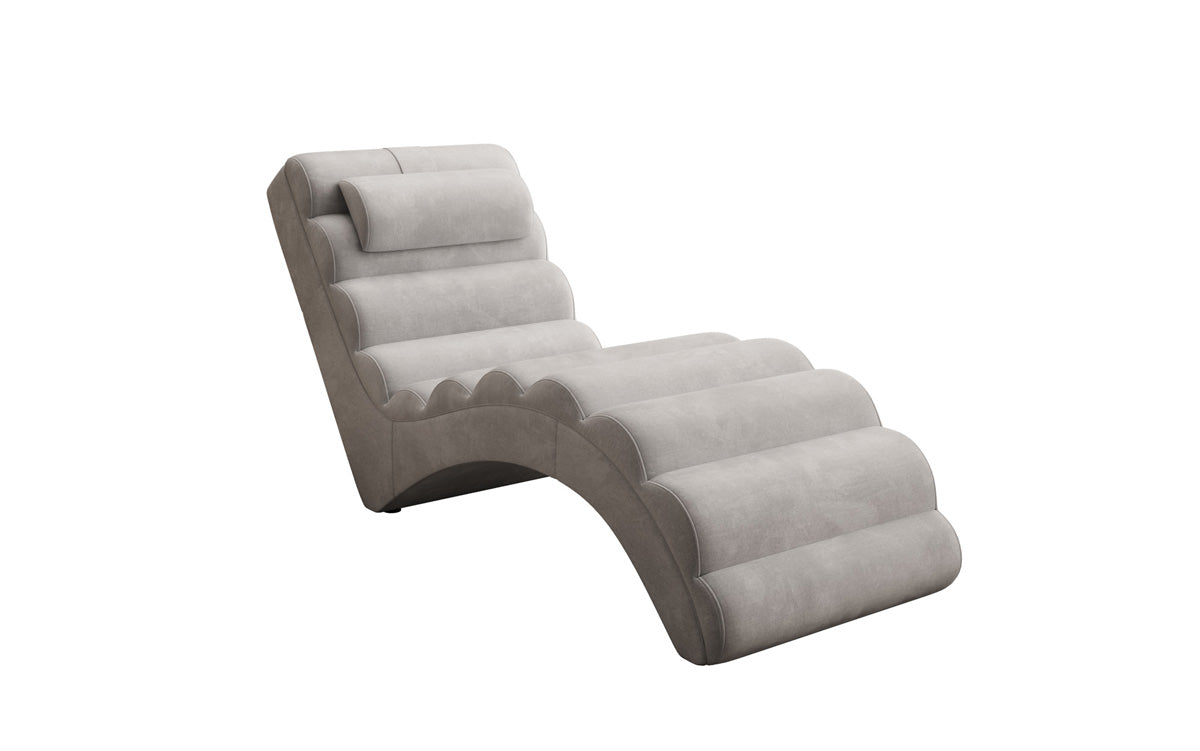 Chaise longue de designer Malina en Velours