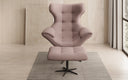 Designer Sofa-Sessel Aurelio inkl. Beistellhocker in Stoff