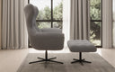 Designer bank-fauteuil Aurelio incl. bijzetkruk in Bouclé