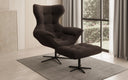 Designer bank-fauteuil Aurelio incl. bijzetkruk in Bouclé