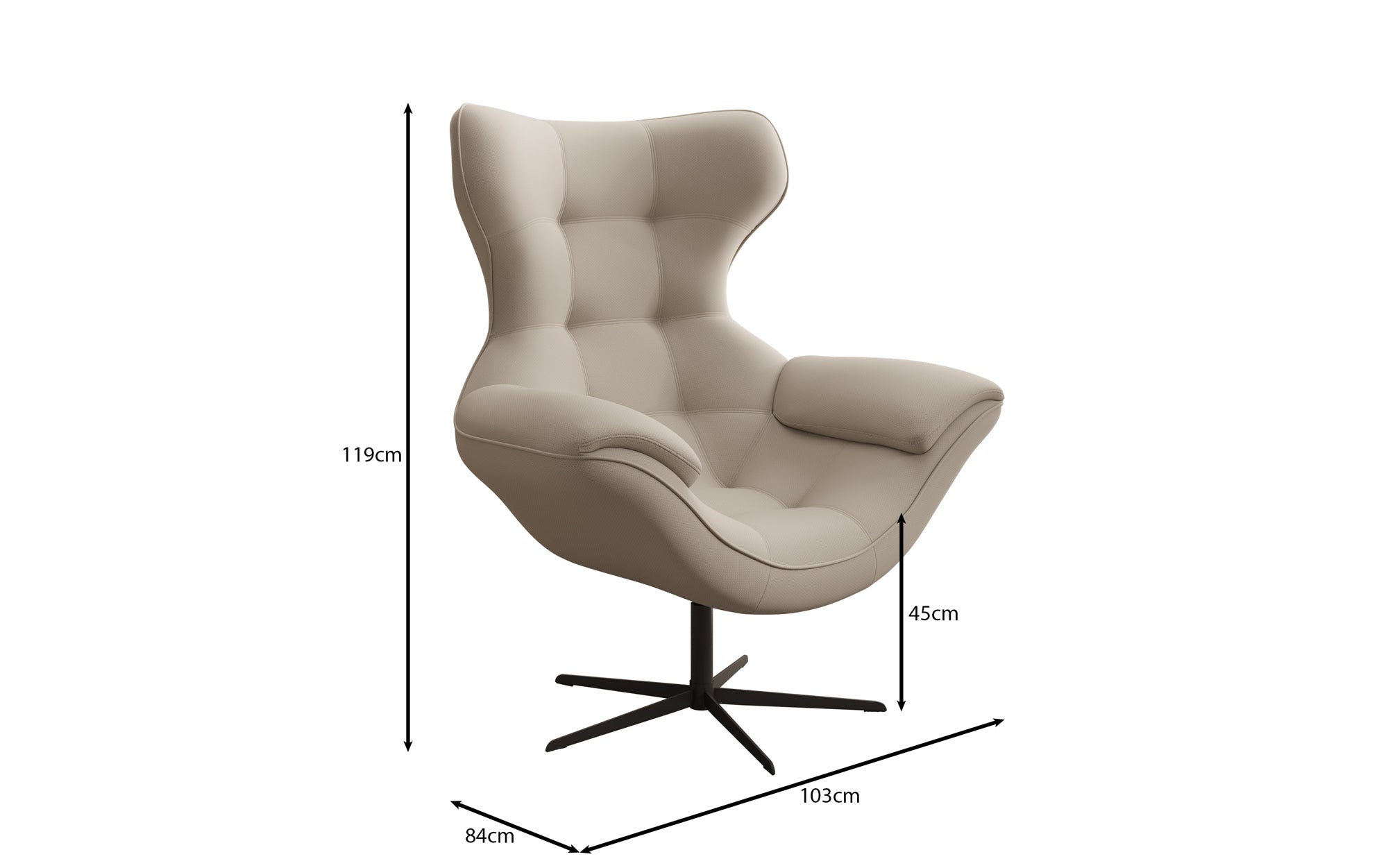Designer Sofa-Sessel Aurelio in Stof