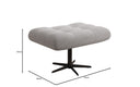 Designer bank-fauteuil Aurelio incl. bijzetkruk in Bouclé