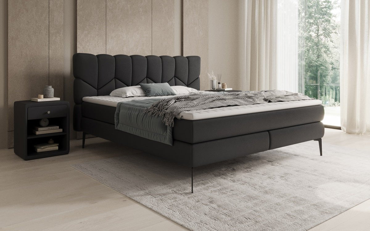 Boxspringbed Mirea in Echtleder