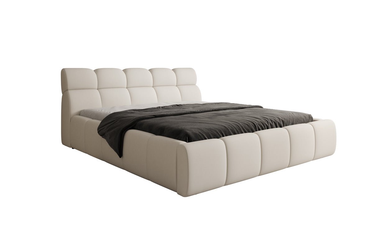 Designer gestoffeerd bed Dallas Stof met opbergruimte