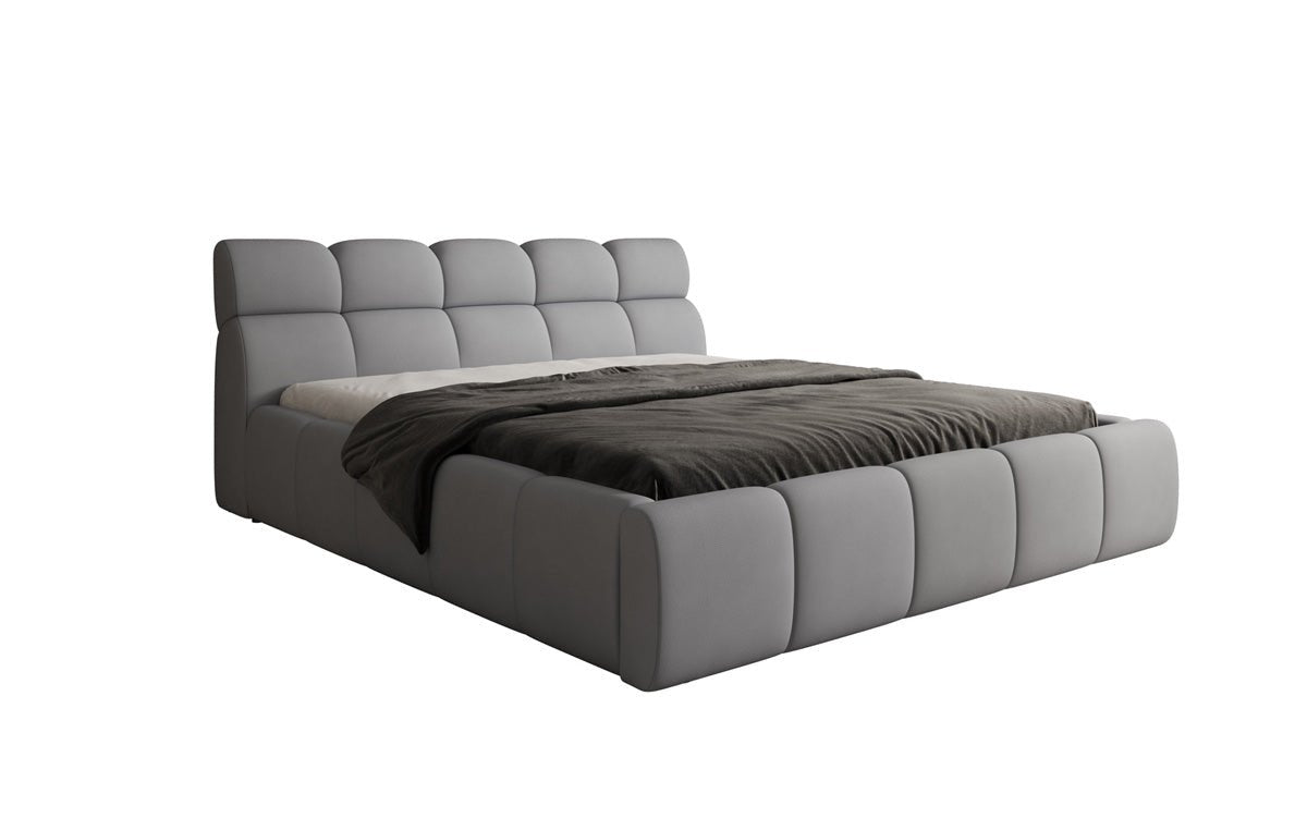 Designer gestoffeerd bed Dallas Stof met opbergruimte
