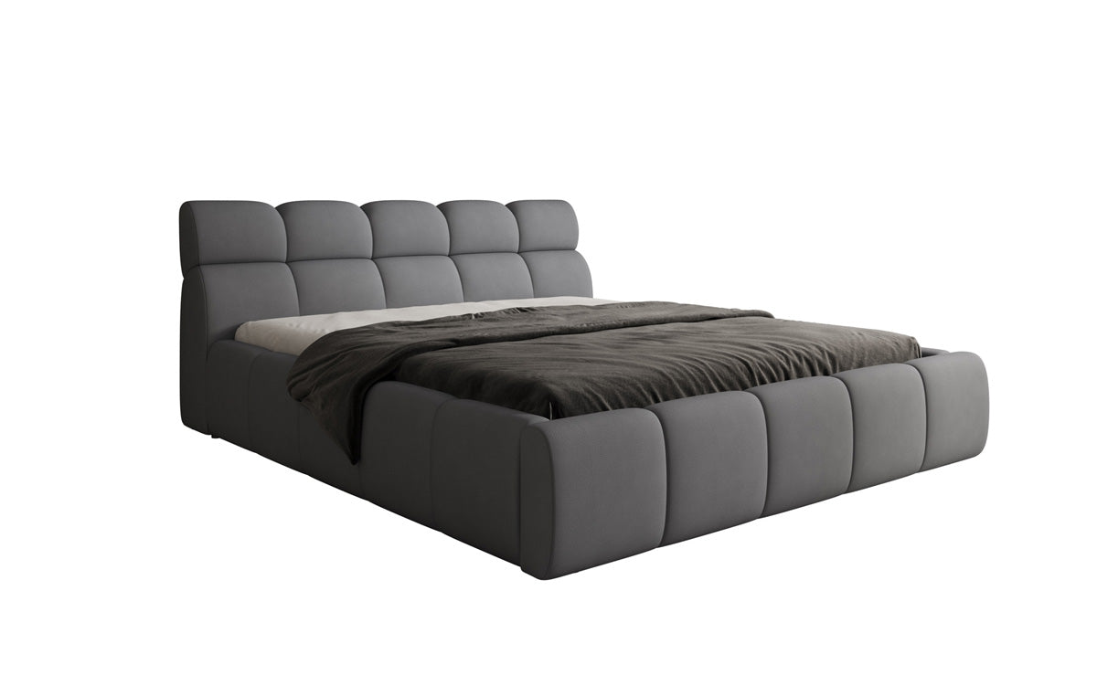 Designer gestoffeerd bed Dallas Stof met opbergruimte